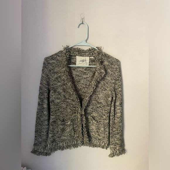 Anthropologie Angel of the North Frayed Cardigan Size Medium - Picture 1 of 8